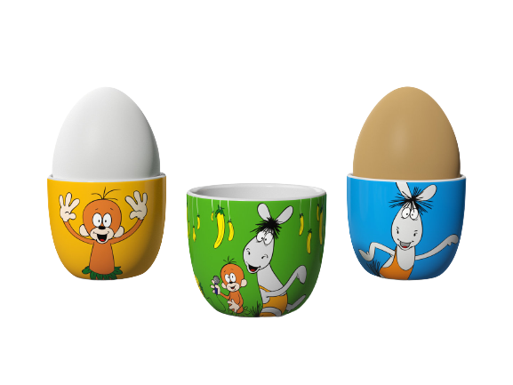 Eierbecher-Set &quot;Trio&quot; Äffle &amp; Pferdle