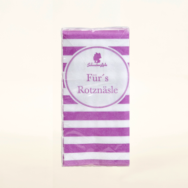 Schwäbische Papiertaschentücher &quot;Für&#039;s Rotznäsle&quot;,