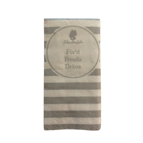 Papiertaschentücher &quot;Für&#039;d Freuda Dräna&quot;