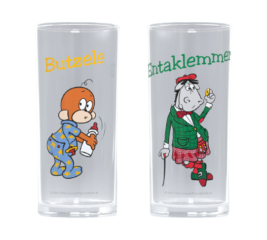 Trinkglas 2er-Set &quot;Butzele &amp; Entaklemmer&quot;