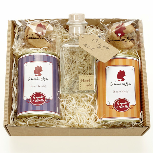 Geschenkbox "urschwäbisch" mit Obstbrand